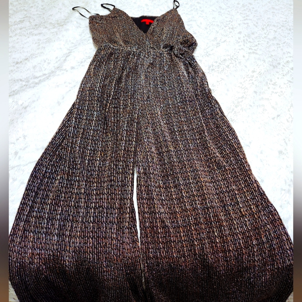 Gorgeous black and gold full length romper